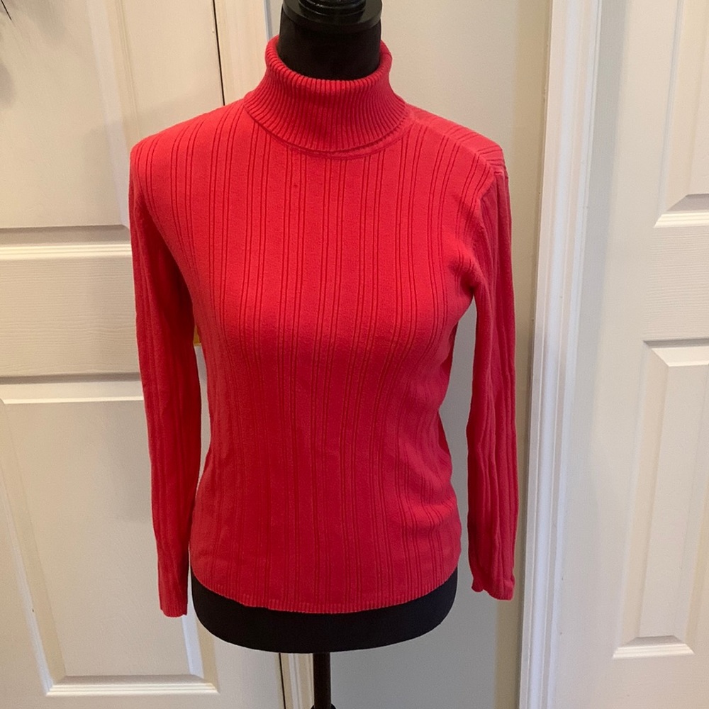 Red Talbots Turtleneck Sweater- Size S